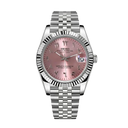 Seiko Mod Datejust Arabic Pink Watch